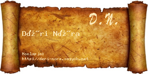 Déri Nóra névjegykártya