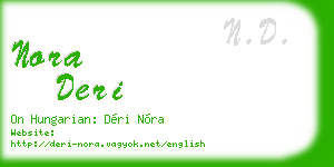 nora deri business card