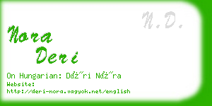 nora deri business card